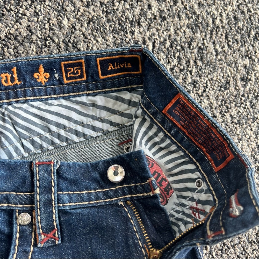 ROCK REVIVAL Alivia Dark Blue Jeans - Picture 6 of 14